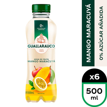 Pet 500 ml  Agua Saborizada Guallarauco, 12 unidades