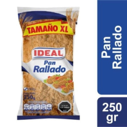 Pan Rallado 250 gr Ideal, 10 unidades