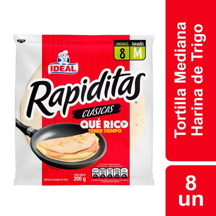 Tortilla Rapidita 200 gr (8u) Ideal, 10 unidades