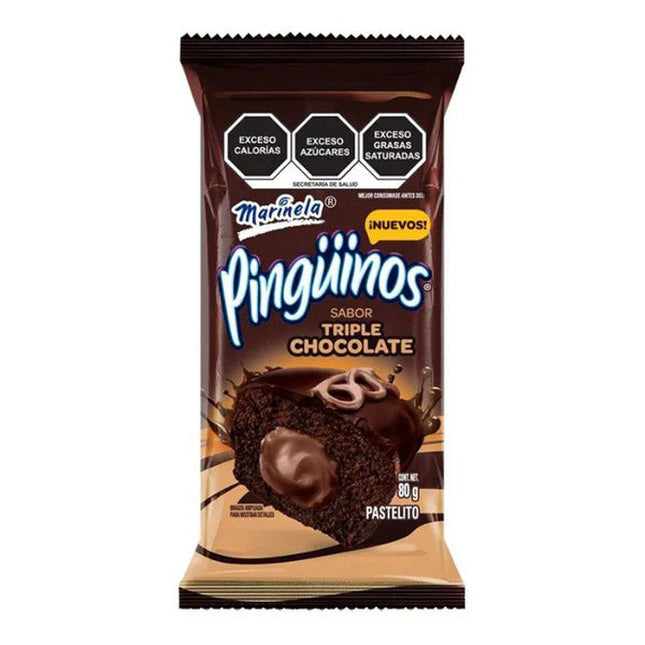 Pinguino Chocolate 80 gr Marinela, 30 unidades