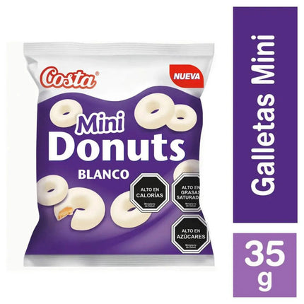 Galletas Mini Donuts 35 gr Carozzi, 30 unidades