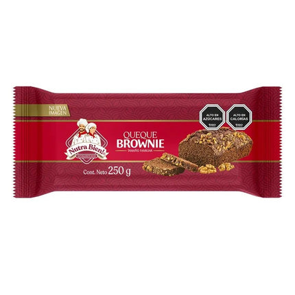 Queque Familiar Brownie Prem 250 gr 1p Bolsa Nutrabien, 16 unidades
