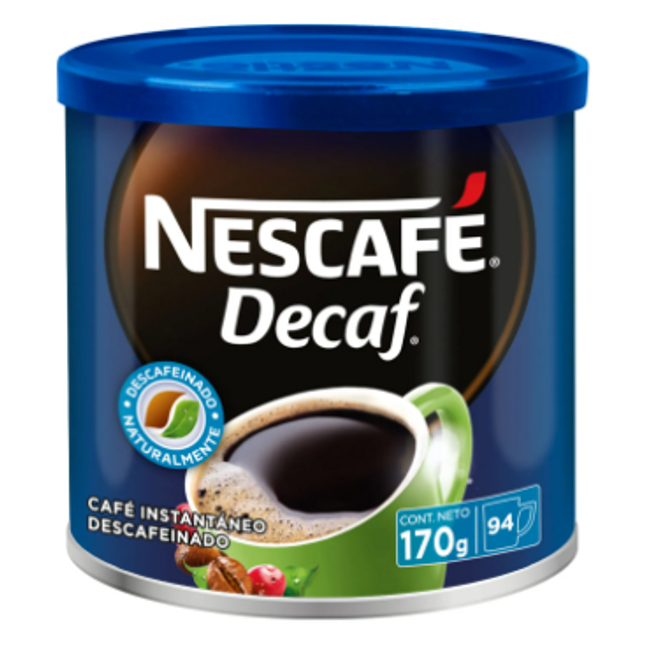 Nescafe Descafeinado 170 gr, 5 unid