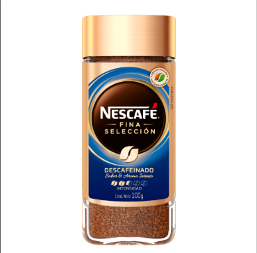 Nescafe Fina Seleccion Descafeinado 100 gr, 5 unid