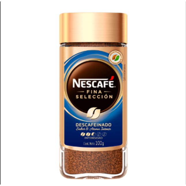 Nescafe Fina Seleccion Descafeinado 100 gr, 5 unid