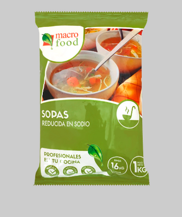 Crema de Verduras Reducida en Sodio 1 kg MacroFood (5 unidades)