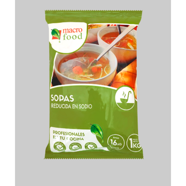 Crema de Pollo Reducida en Sodio 1 kg MacroFood (5 unidades)