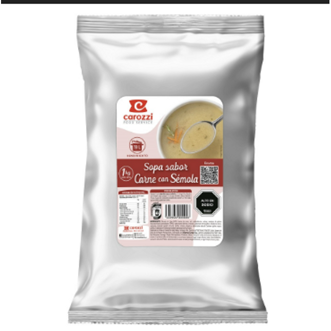Sopa Carne con Semola 1 kg Carozzi (10 unidades)