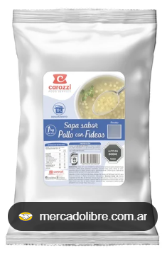 Sopa Pollo con Fideos 1 kg Carozzi (10 unidades)