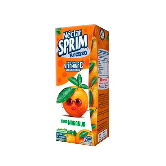 Jugo Sprim Sabores (Berries, Manzana, Durazno, Piña)  190 ml Sprim, 24 unidades