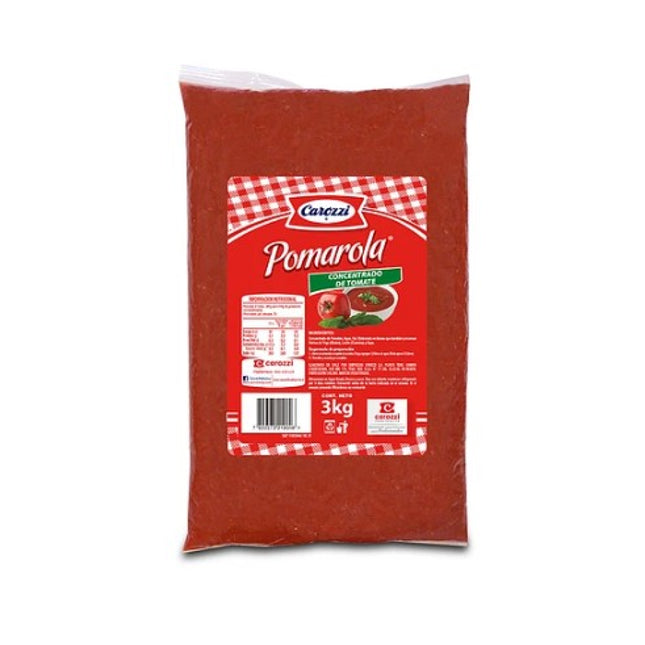 Salsa de Tomate Concentrado Pomarola 3 kg, 6 unidades