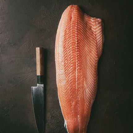 Salmon Con Piel Salar Premiun, precio por kilo, caja entre 10 kg y 12 kg
