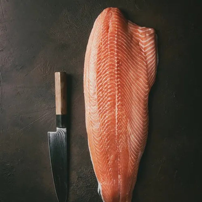 Salmon Con Piel Salar Premiun, precio por kilo, caja entre 10 kg y 12 kg